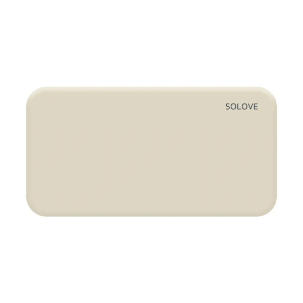 Внешний аккумулятор Solove Powerbank 10000mAh с кожаным чехлом, бежевый